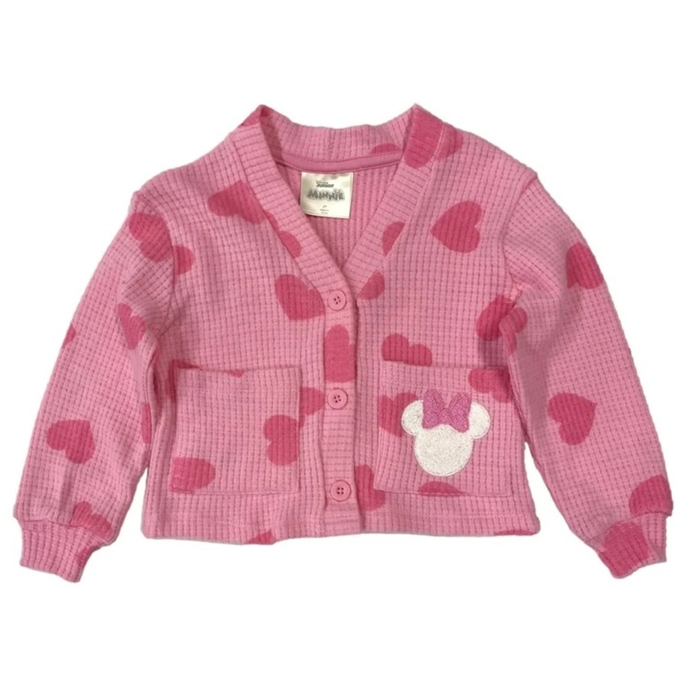 Disney Pink Cardigan with Heart and Mouse Design
